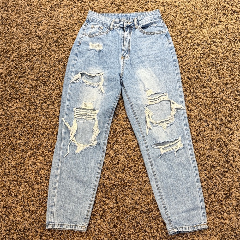 SHEIN Distressed Light Blue Women's Jeans size small